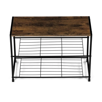 Botník DAMIKO, dekor staré dřevo/černý kov