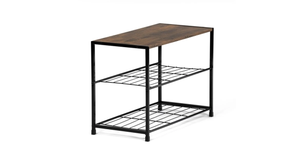 Botník DAMIKO, dekor staré dřevo/černý kov