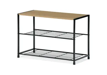 Botník DAMIKO, dub sonoma/černý kov