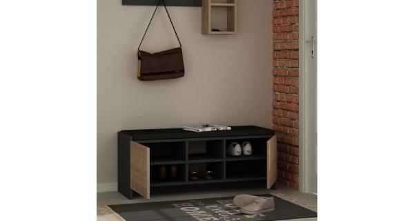 Botník DOLLORES, antracit/dub