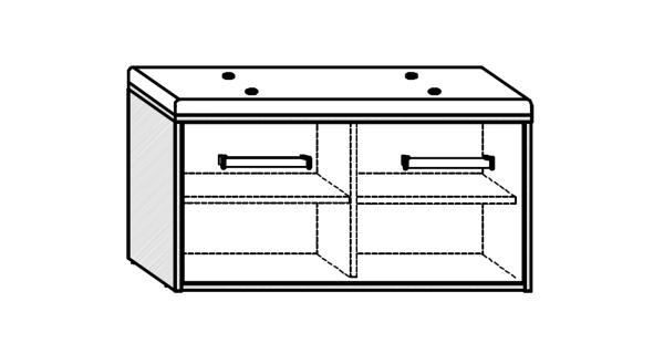 Botník DORINDA, hnědá ekokůže, dub sonoma/bílá, 5 let záruka