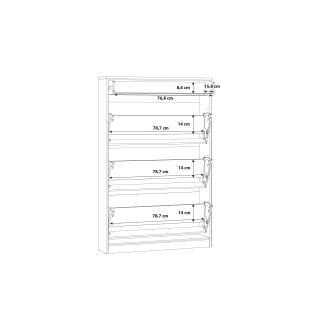 Botník DUNANUEJ 2 se zásuvkou, dub sonoma, 5 let záruka