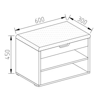 Botník FAZAR S, bílá
