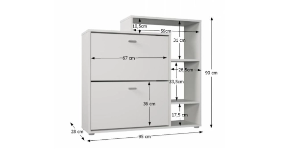 Botník FETEKEJ, bílý