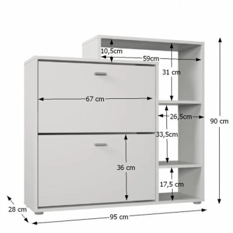 Botník FETEKEJ, bílý