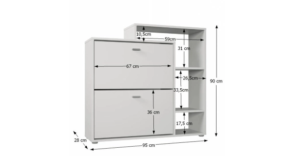 Botník FETEKEJ, bílý
