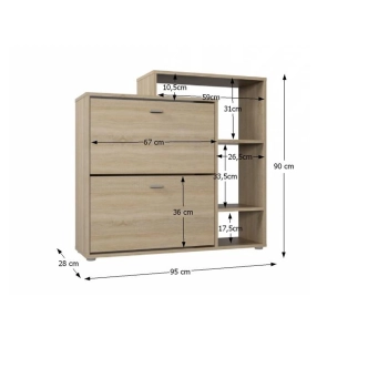 Botník FETEKEJ, dub sonoma