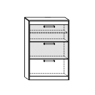 Botník GATTON 3D, dub sonoma/bílý lesk, 5 let záruka