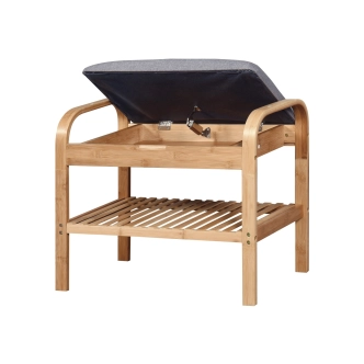 Botník GILGIL s lavicí typ A, přírodní/šedá