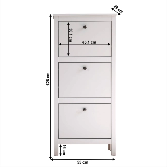 Botník GLOMERATA 3K, bílá