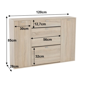 Botník HUNTER, dub sonoma