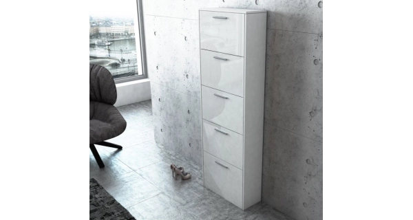 Botník IPOMO 5, bílá/bílý lesk