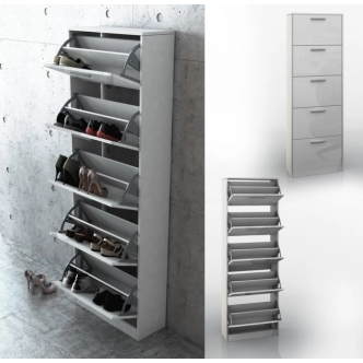 Botník IPOMO 5, bílá/bílý lesk