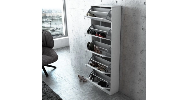 Botník IPOMO 5, bílá/bílý lesk