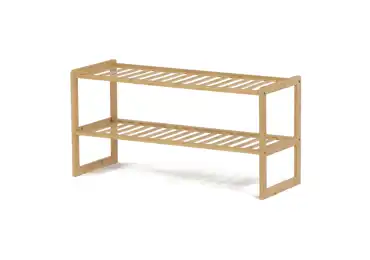 Botník NALZANROS, 2 police, masiv bambus, přírodní odstín