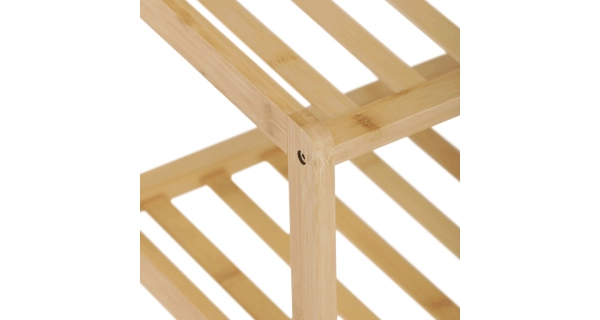 Botník NALZANROS, 2 police, masiv bambus, přírodní odstín