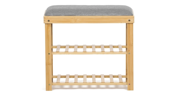 Botník OLI BOTLINK, bambus, šedá látka