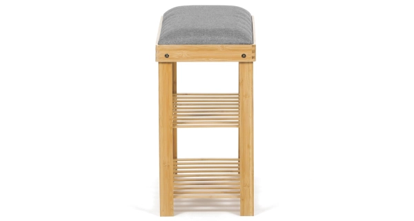 Botník OLI BOTLINK, bambus, šedá látka