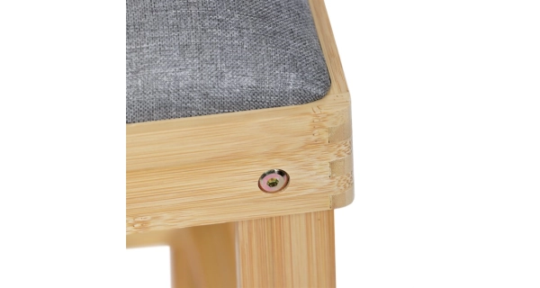 Botník OLI BOTLINK, bambus, šedá látka