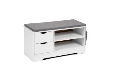 Botník ORVI se sedákem, bílá/šedá látka