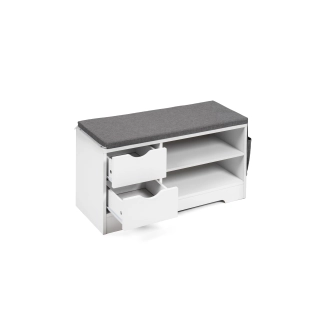 Botník ORVI se sedákem, bílá/šedá látka