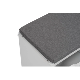 Botník ORVI se sedákem, bílá/šedá látka