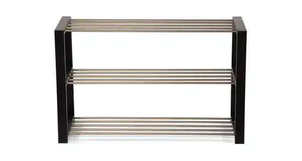 Botník PONZOR 3, černá/kov