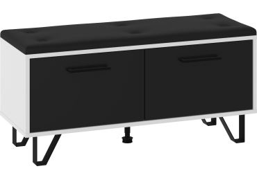 Botník PRUDHOE 2D, bílá/černý lesk