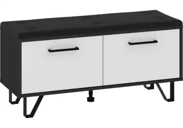 Botník PRUDHOE 2D, černá/bílý lesk