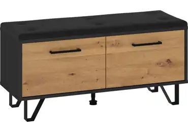 Botník PRUDHOE 2D, černá/dub artisan