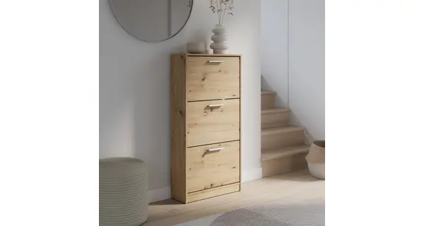 Botník SAREL se 3 výklopy, dub artisan