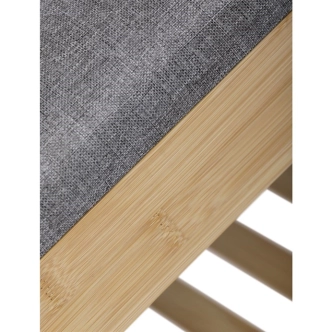 Botník SARHALZEL, bambus, šedá látka