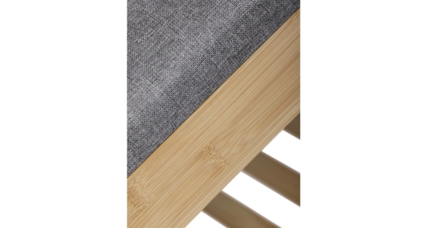 Botník SARHALZEL, bambus, šedá látka