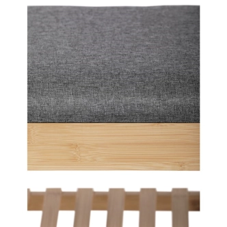 Botník SARHALZEL, bambus, šedá látka