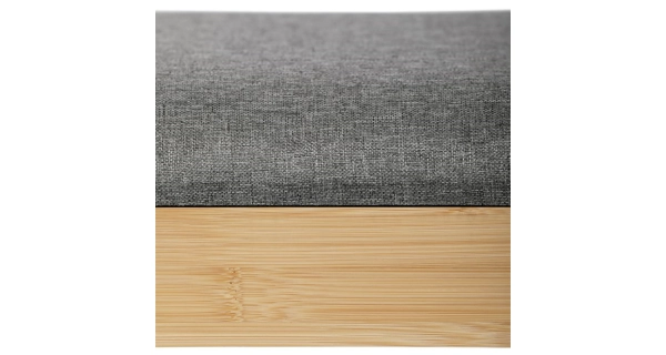 Botník SARHALZEL, bambus, šedá látka