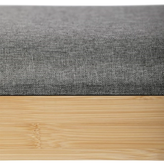 Botník SARHALZEL, bambus, šedá látka