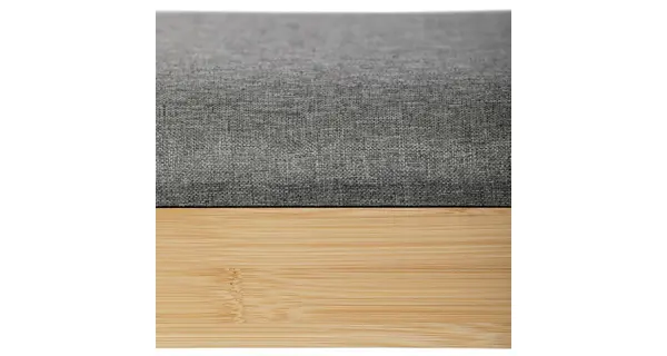 Botník SARHALZEL, bambus, šedá látka