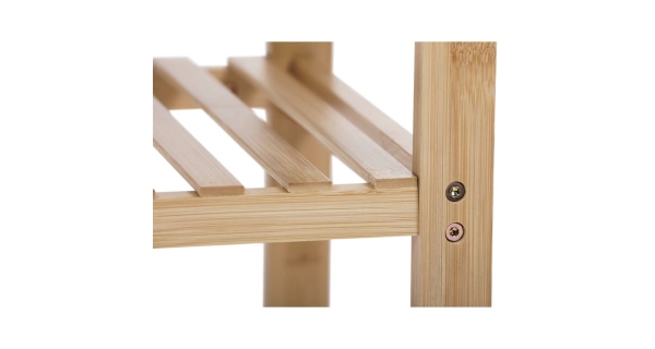 Botník SARHALZEL, bambus, šedá látka