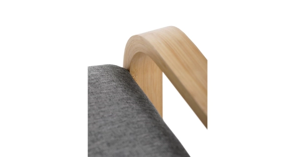 Botník SARHALZEL, bambus, šedá látka