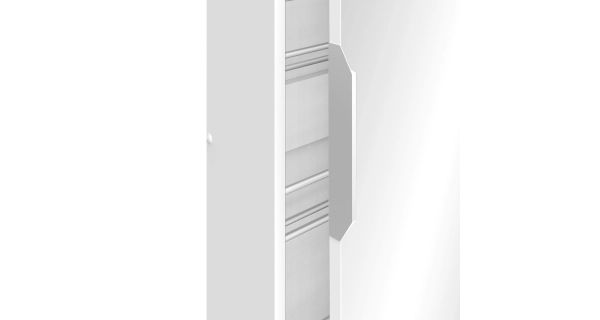 Botník se zrcadlem TALVERIS, bílá