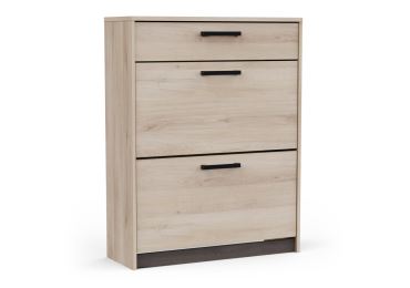 Botník TODY s výklopnými dvířky a zásuvkou, dub kronberg/dub waterford