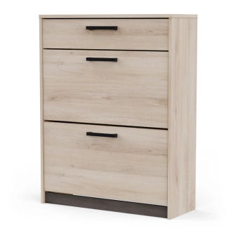 Botník TODY s výklopnými dvířky a zásuvkou, dub kronberg/dub waterford