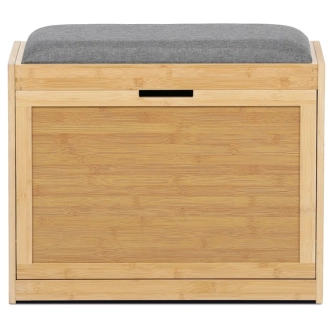 Botník TORARAR, bambus, šedá látka