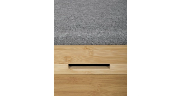 Botník TORARAR, bambus, šedá látka