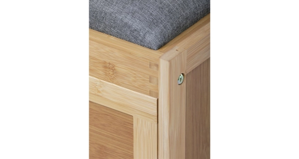 Botník TORARAR, bambus, šedá látka