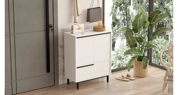 Botník VELVON, bílá