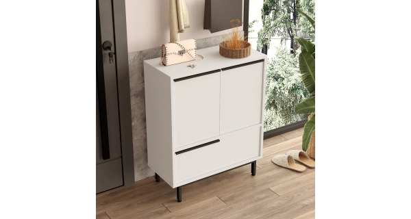 Botník VELVON, bílá