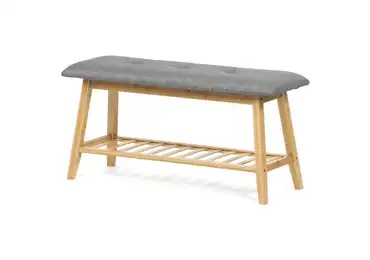 Botník XERCANZEL, bambus, šedá látka