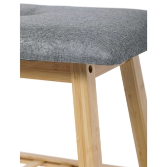 Botník XERCANZEL, bambus, šedá látka