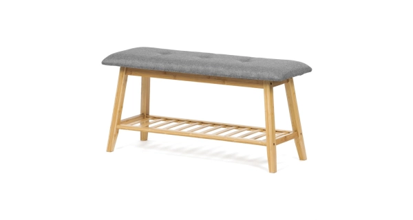 Botník XERCANZEL, bambus, šedá látka